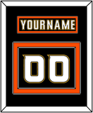 Anaheim Nameplate & Number (Back) - Home Black (2006-2014) - Double Mat 4