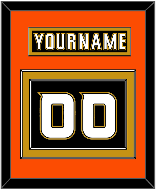 Anaheim Nameplate & Number (Back) - Home Black (2006-2014) - Signature Tier 5