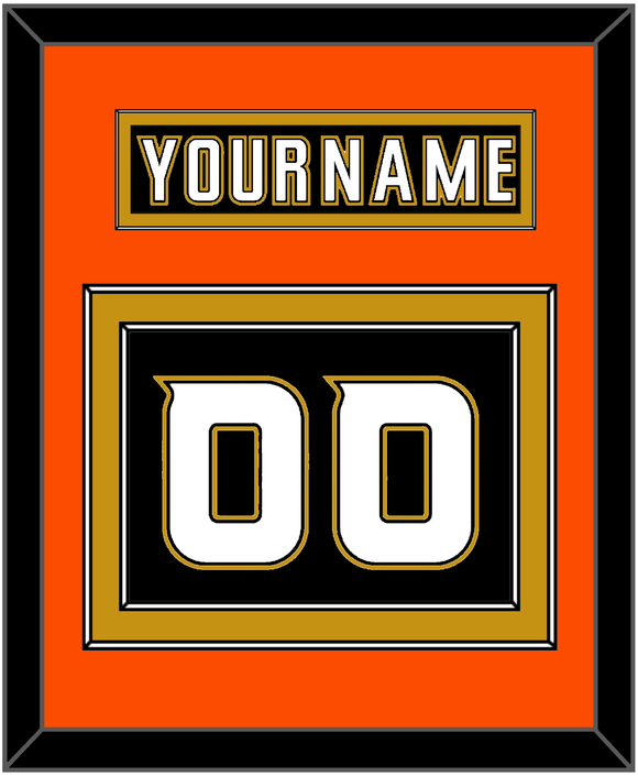 Anaheim Nameplate & Number (Back) - Home Black (2006-2014) - Double Mat 5