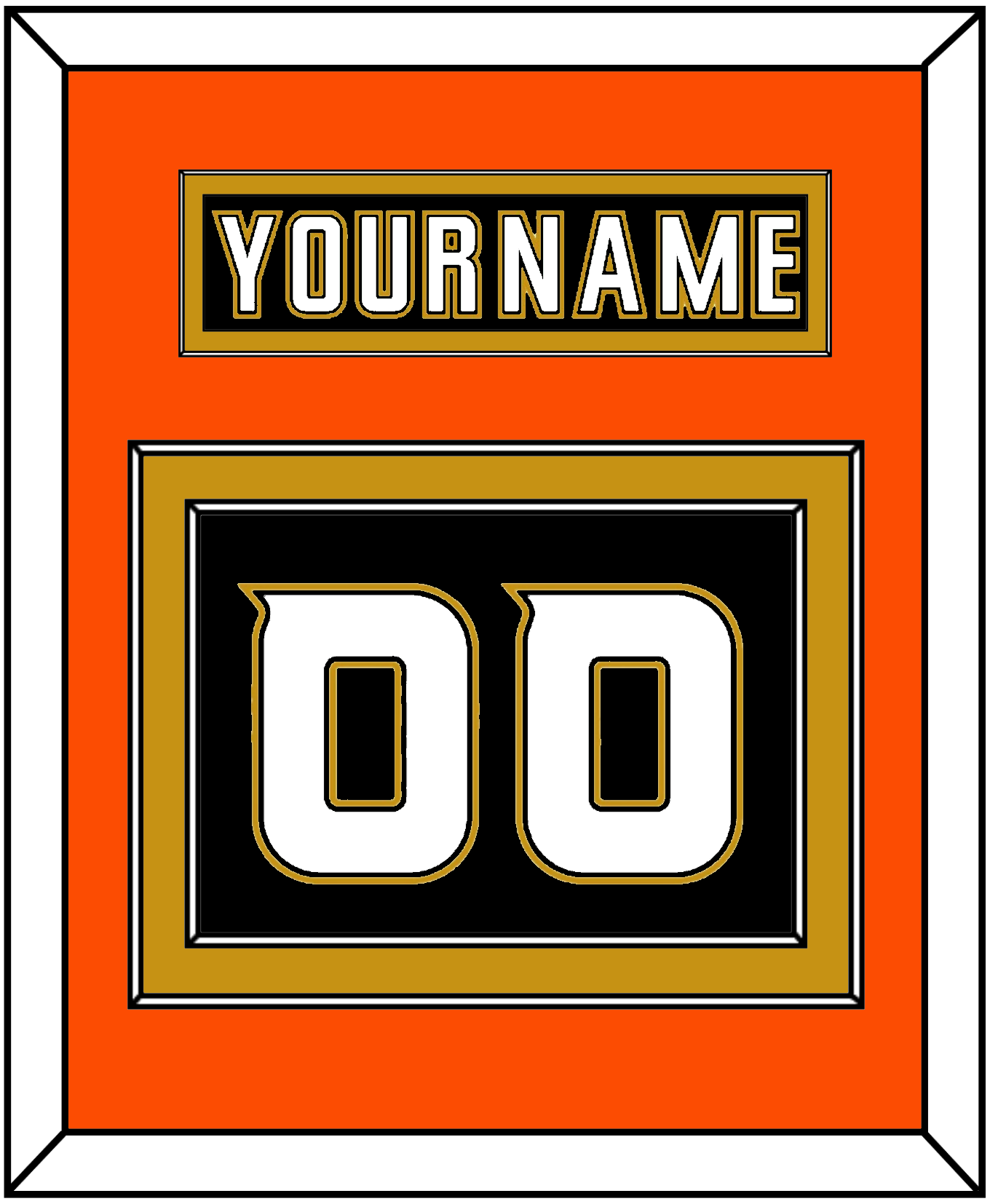 Anaheim Nameplate & Number (Back) - Home Black (2006-2014) - Signature Tier 5