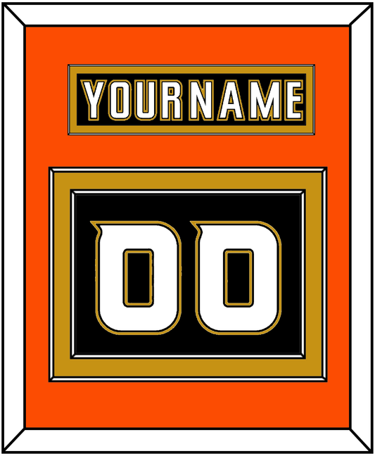 Anaheim Nameplate & Number (Back) - Home Black (2006-2014) - Signature Tier 5