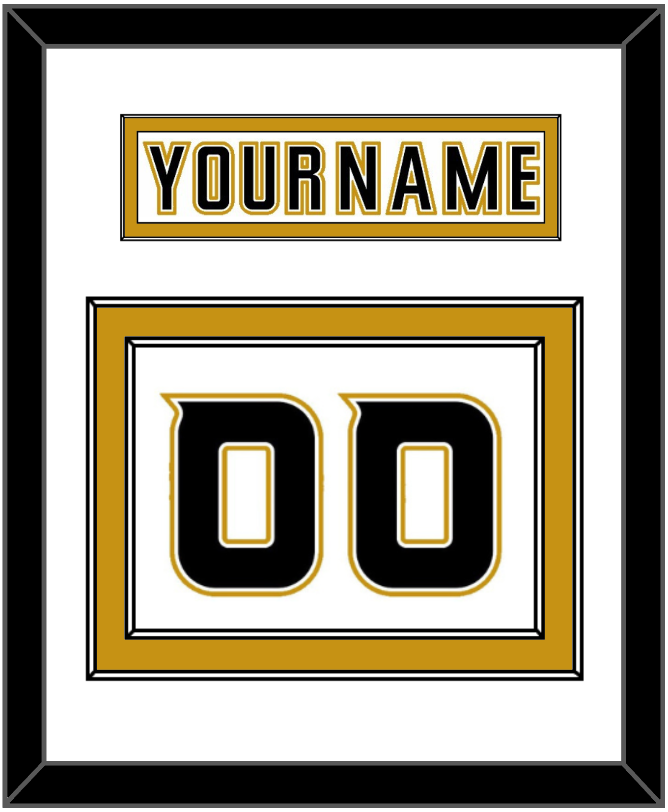 Anaheim Nameplate & Number (Back) - Road White (2006-2014) - Signature Tier 1