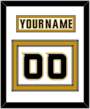 Anaheim Nameplate & Number (Back) - Road White (2006-2014) - Double Mat 1