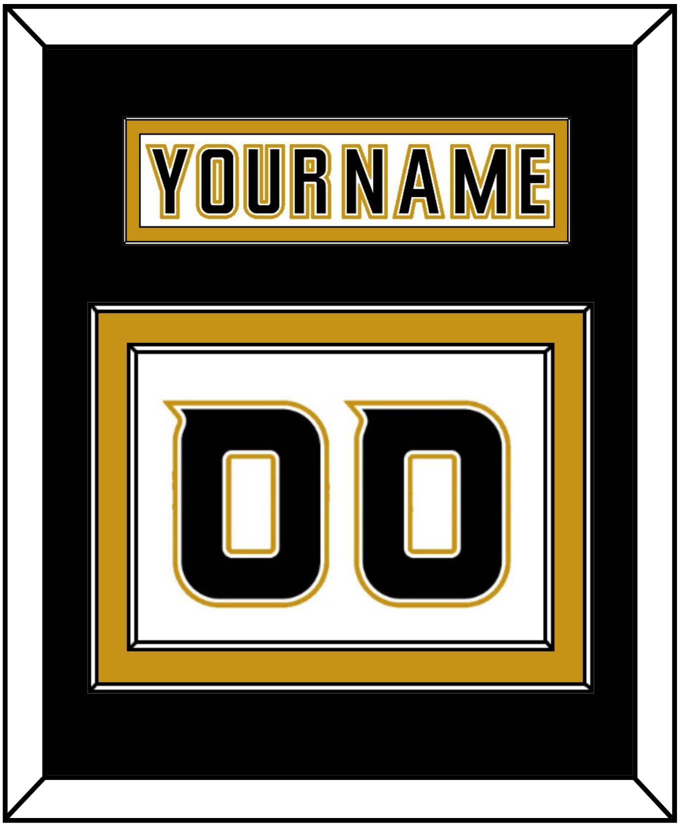 Anaheim Nameplate & Number (Back) - Road White (2006-2014) - Signature Tier 2