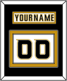 Anaheim Nameplate & Number (Back) - Road White (2006-2014) - Double Mat 2