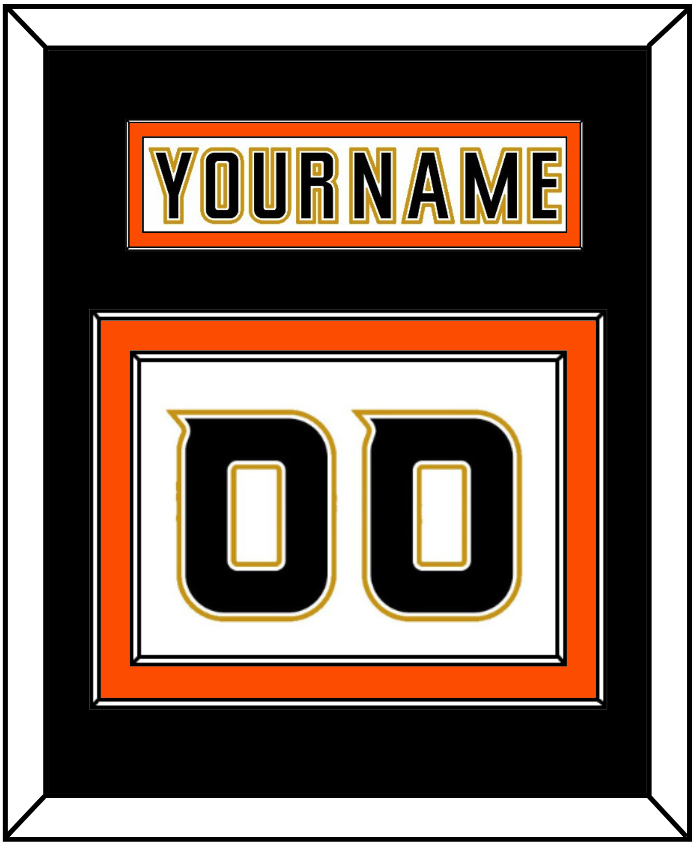 Anaheim Nameplate & Number (Back) - Road White (2006-2014) - Signature Tier 3