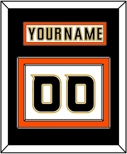Anaheim Nameplate & Number (Back) - Road White (2006-2014) - Signature Tier 3