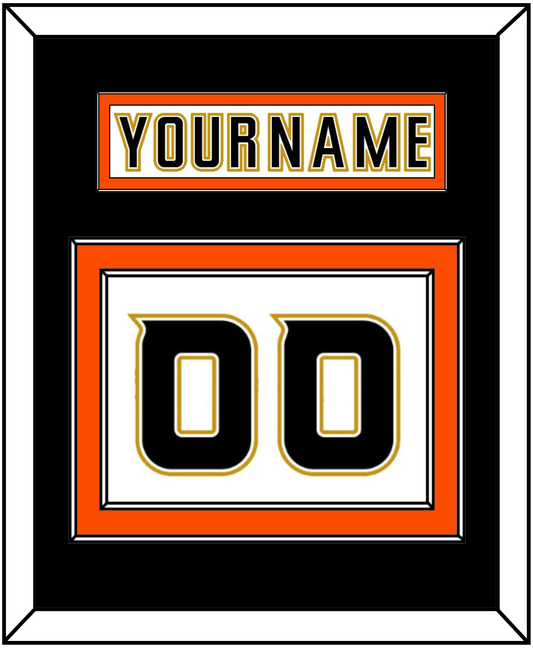 Anaheim Nameplate & Number (Back) - Road White (2006-2014) - Signature Tier 3