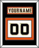 Anaheim Nameplate & Number (Back) - Road White (2006-2014) - Double Mat 3