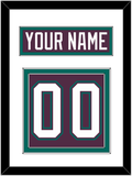 Anaheim Nameplate & Number (Back) - Road Purple (1993-2006) - Double Mat 1