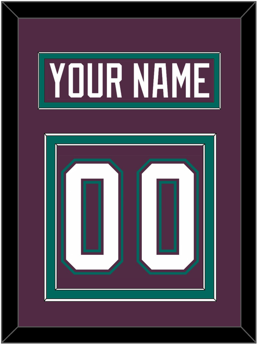 Anaheim Nameplate & Number (Back) - Road Purple (1993-2006) - Signature Tier 2