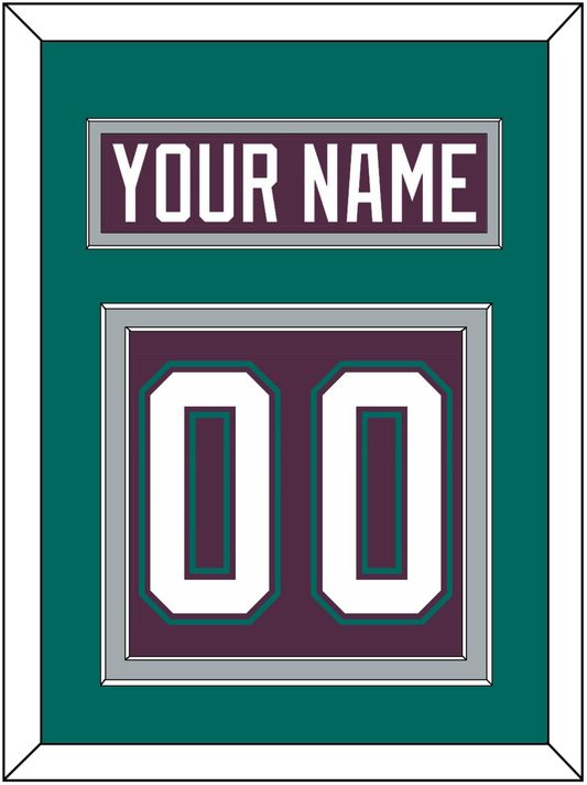 Anaheim Nameplate & Number (Back) - Road Purple (1993-2006) - Signature Tier 3