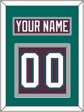 Anaheim Nameplate & Number (Back) - Road Purple (1993-2006) - Double Mat 3
