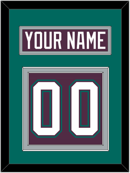 Anaheim Nameplate & Number (Back) - Road Purple (1993-2006) - Signature Tier 3