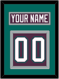 Anaheim Nameplate & Number (Back) - Road Purple (1993-2006) - Double Mat 3