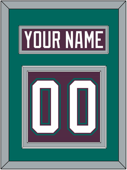 Anaheim Nameplate & Number (Back) - Road Purple (1993-2006) - Signature Tier 3