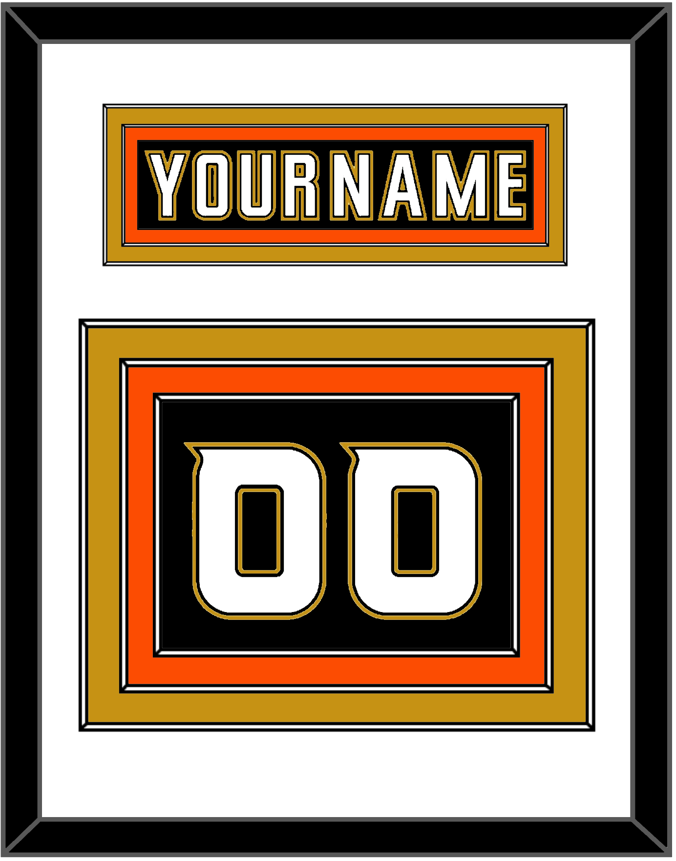 Anaheim Nameplate & Number (Back) - Home Black (2006-2014) - Premier Tier 1