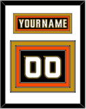 Anaheim Nameplate & Number (Back) - Home Black (2006-2014) - Triple Mat 1