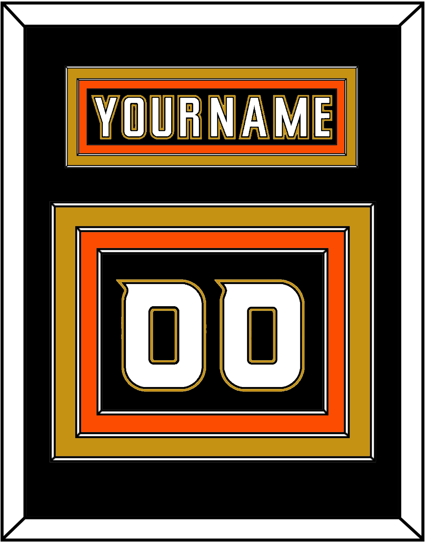 Anaheim Nameplate & Number (Back) - Home Black (2006-2014) - Premier Tier 2