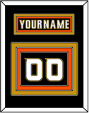 Anaheim Nameplate & Number (Back) - Home Black (2006-2014) - Triple Mat 2