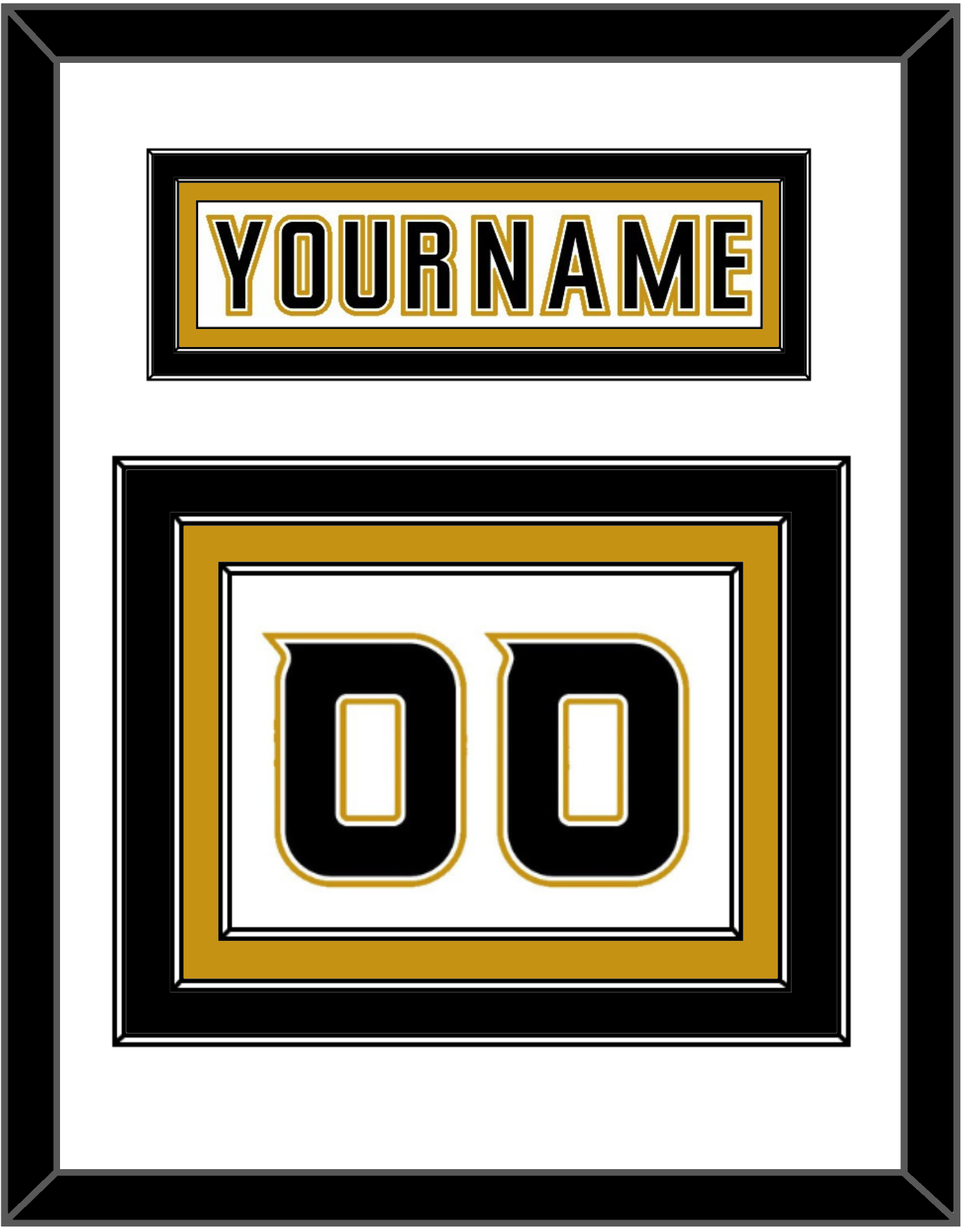 Anaheim Nameplate & Number (Back) - Road White (2006-2014) - Premier Tier 1