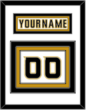 Anaheim Nameplate & Number (Back) - Road White (2006-2014) - Triple Mat 1