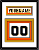 Anaheim Nameplate & Number (Back) - Road White (2006-2014) - Triple Mat 2
