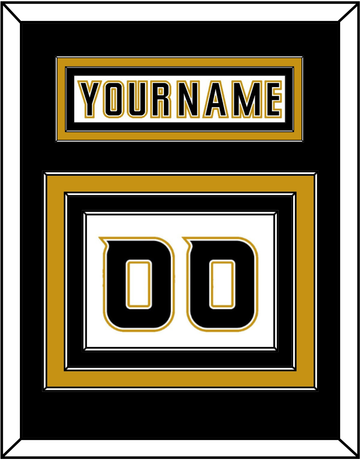 Anaheim Nameplate & Number (Back) - Road White (2006-2014) - Premier Tier 3
