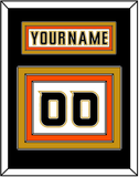 Anaheim Nameplate & Number (Back) - Road White (2006-2014) - Triple Mat 4