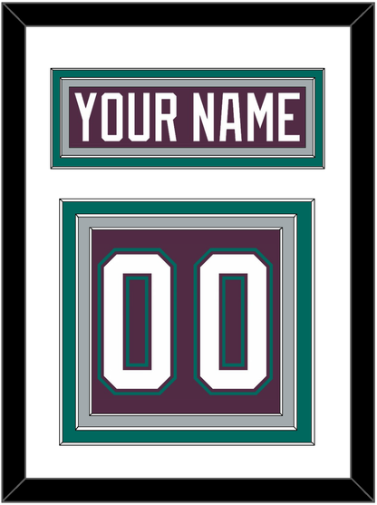 Anaheim Nameplate & Number (Back) - Road Purple (1993-2006) - Premier Tier 1