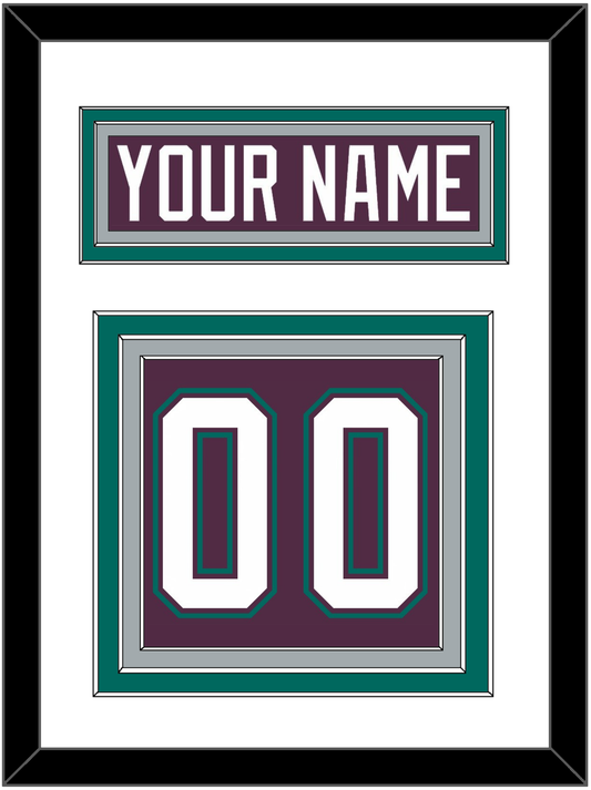 Anaheim Nameplate & Number (Back) - Road Purple (1993-2006) - Premier Tier 1