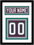 Anaheim Nameplate & Number (Back) - Road Purple (1993-2006) - Triple Mat 1