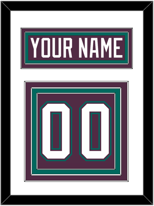 Anaheim Nameplate & Number (Back) - Road Purple (1993-2006) - Premier Tier 2