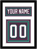 Anaheim Nameplate & Number (Back) - Road Purple (1993-2006) - Triple Mat 2