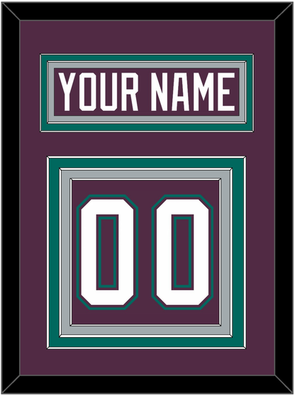 Anaheim Nameplate & Number (Back) - Road Purple (1993-2006) - Premier Tier 3