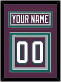 Anaheim Nameplate & Number (Back) - Road Purple (1993-2006) - Triple Mat 3