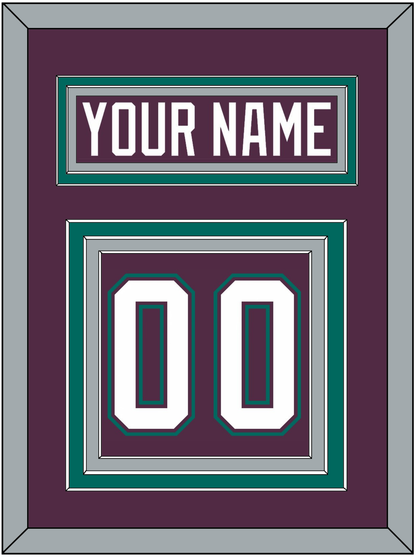 Anaheim Nameplate & Number (Back) - Road Purple (1993-2006) - Premier Tier 3