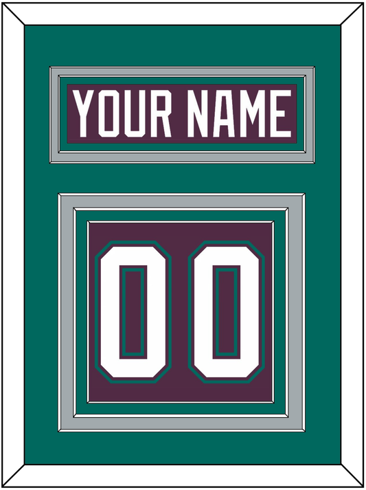 Anaheim Nameplate & Number (Back) - Road Purple (1993-2006) - Premier Tier 4