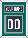 Anaheim Nameplate & Number (Back) - Road Purple (1993-2006) - Triple Mat 4