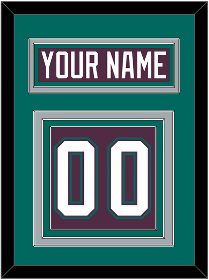Anaheim Nameplate & Number (Back) - Road Purple (1993-2006) - Premier Tier 4