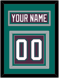 Anaheim Nameplate & Number (Back) - Road Purple (1993-2006) - Triple Mat 4