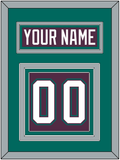 Anaheim Nameplate & Number (Back) - Road Purple (1993-2006) - Triple Mat 4
