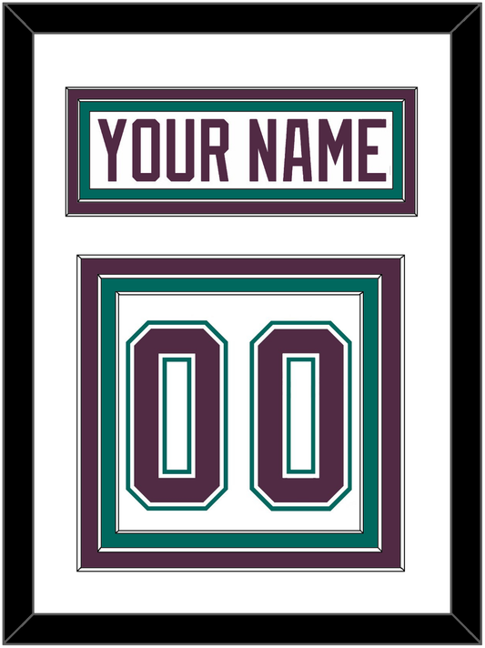 Anaheim Nameplate & Number (Back) - Home White (1993-2006) - Premier Tier 1