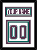 Anaheim Nameplate & Number (Back) - Home White (1993-2006) - Triple Mat 1