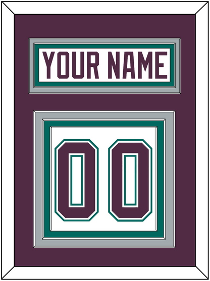 Anaheim Nameplate & Number (Back) - Home White (1993-2006) - Premier Tier 2