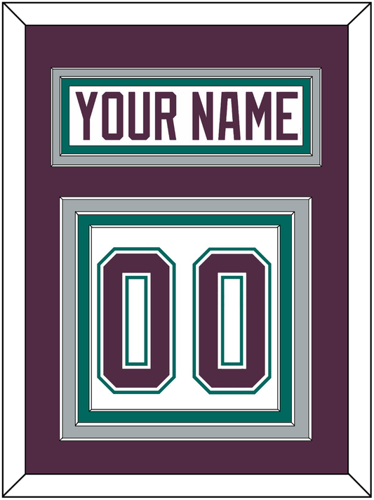 Anaheim Nameplate & Number (Back) - Home White (1993-2006) - Premier Tier 2