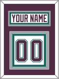 Anaheim Nameplate & Number (Back) - Home White (1993-2006) - Triple Mat 2