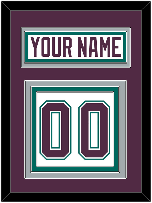 Anaheim Nameplate & Number (Back) - Home White (1993-2006) - Premier Tier 2