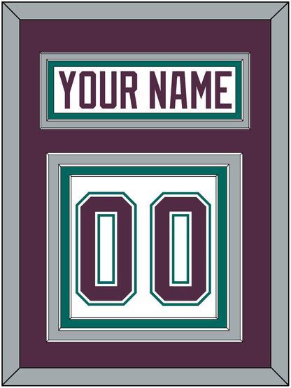Anaheim Nameplate & Number (Back) - Home White (1993-2006) - Premier Tier 2