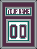 Anaheim Nameplate & Number (Back) - Home White (1993-2006) - Triple Mat 2